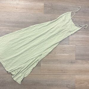 Aritzia Wilfred Dreamweaver Light Green Long Dress